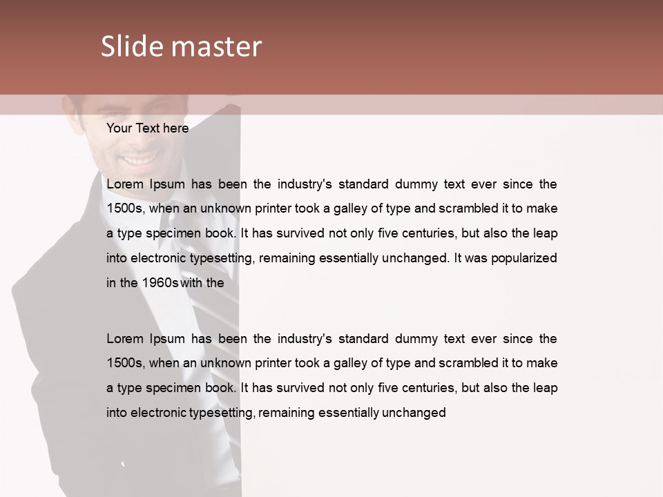 Standing Guy Happiness PowerPoint Template