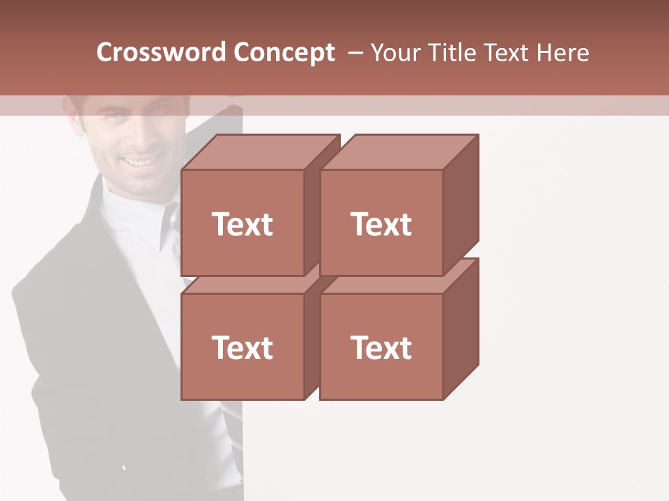Standing Guy Happiness PowerPoint Template