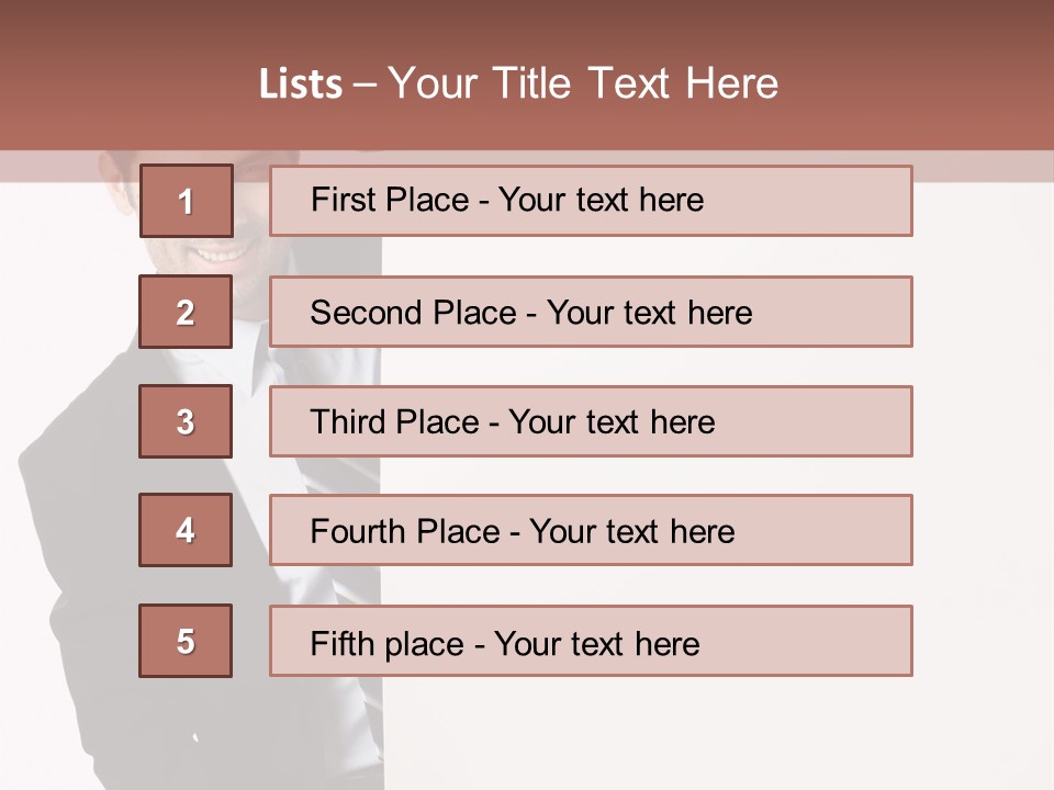 Standing Guy Happiness PowerPoint Template