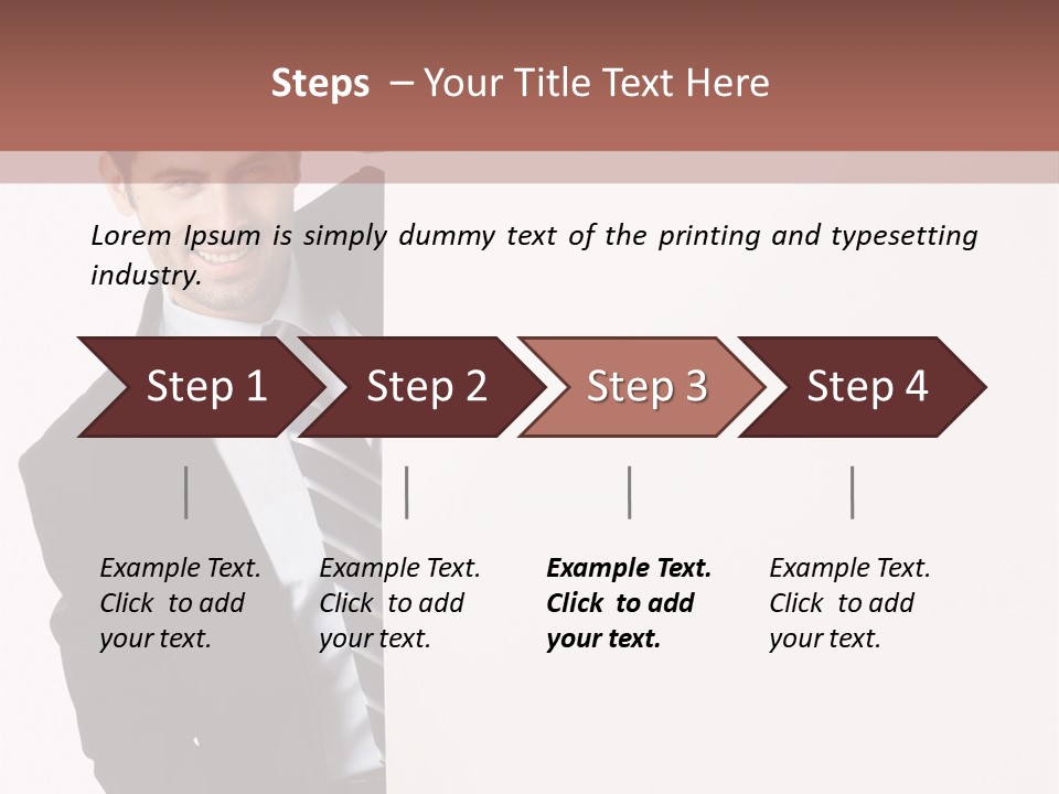 Standing Guy Happiness PowerPoint Template