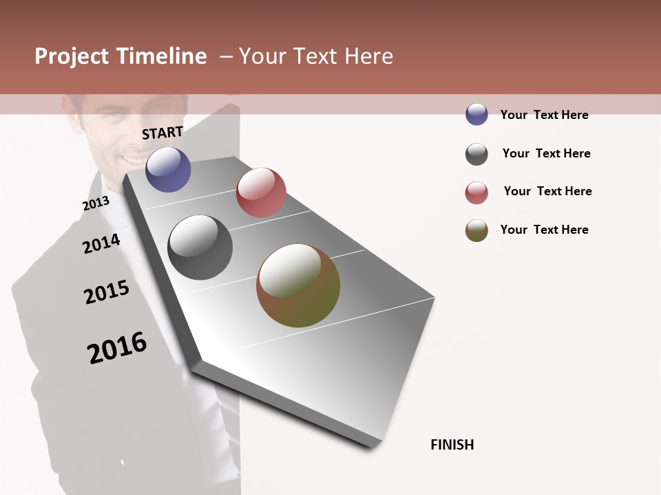 Standing Guy Happiness PowerPoint Template