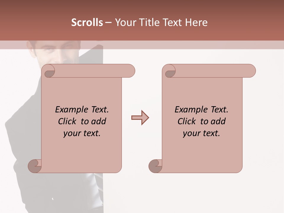 Standing Guy Happiness PowerPoint Template