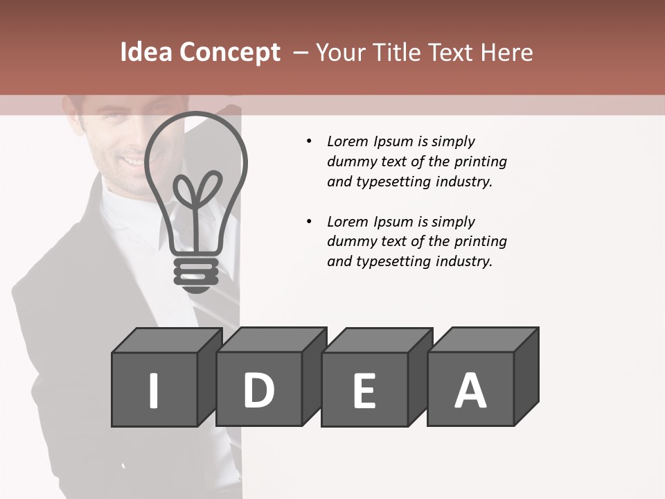Standing Guy Happiness PowerPoint Template