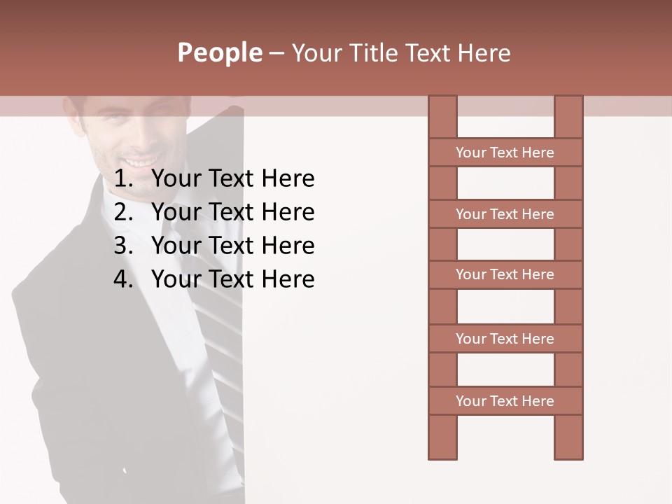 Standing Guy Happiness PowerPoint Template