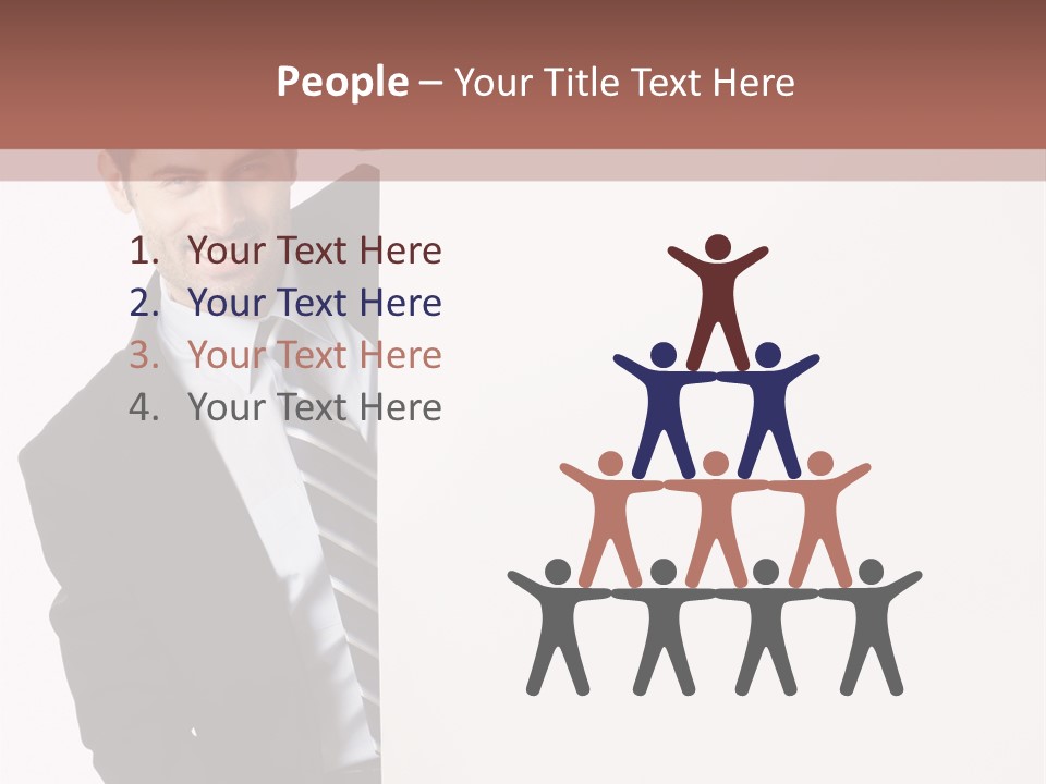 Standing Guy Happiness PowerPoint Template