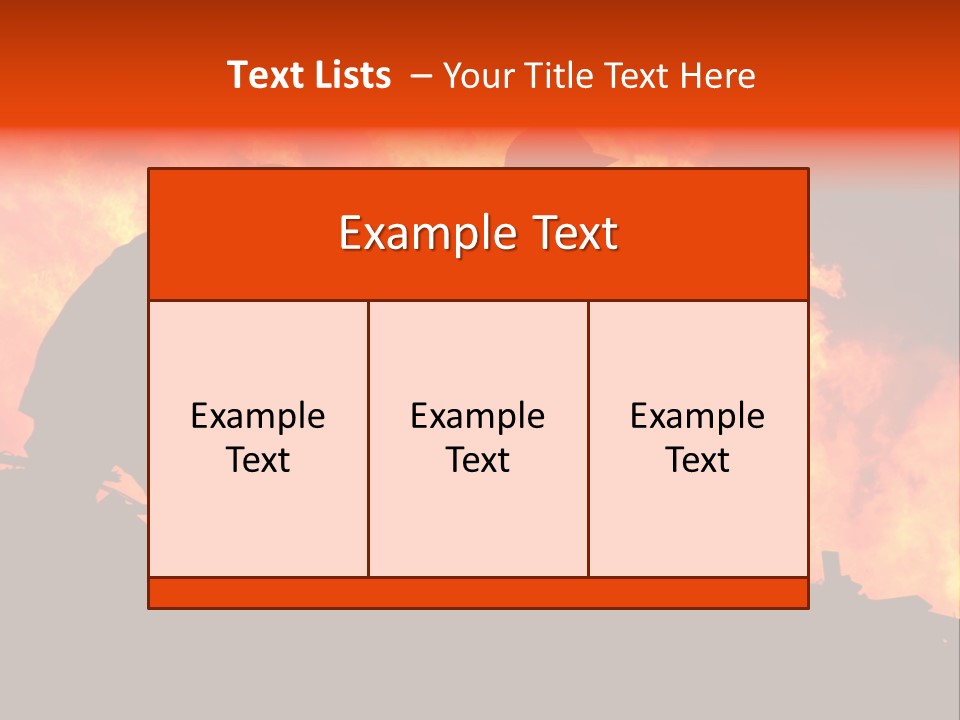 Two Fire Fighters In Silhouette Against A Blazing Background PowerPoint Template