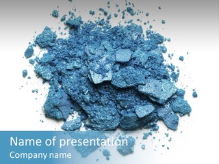 A Pile Of Blue Powder On A White Surface PowerPoint Template