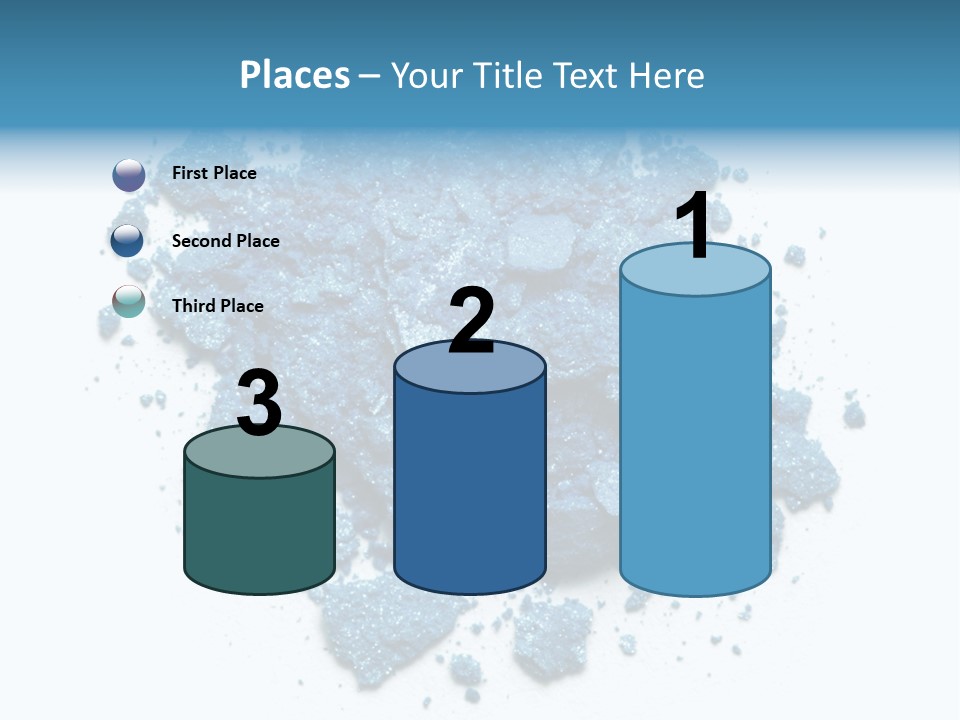 A Pile Of Blue Powder On A White Surface PowerPoint Template