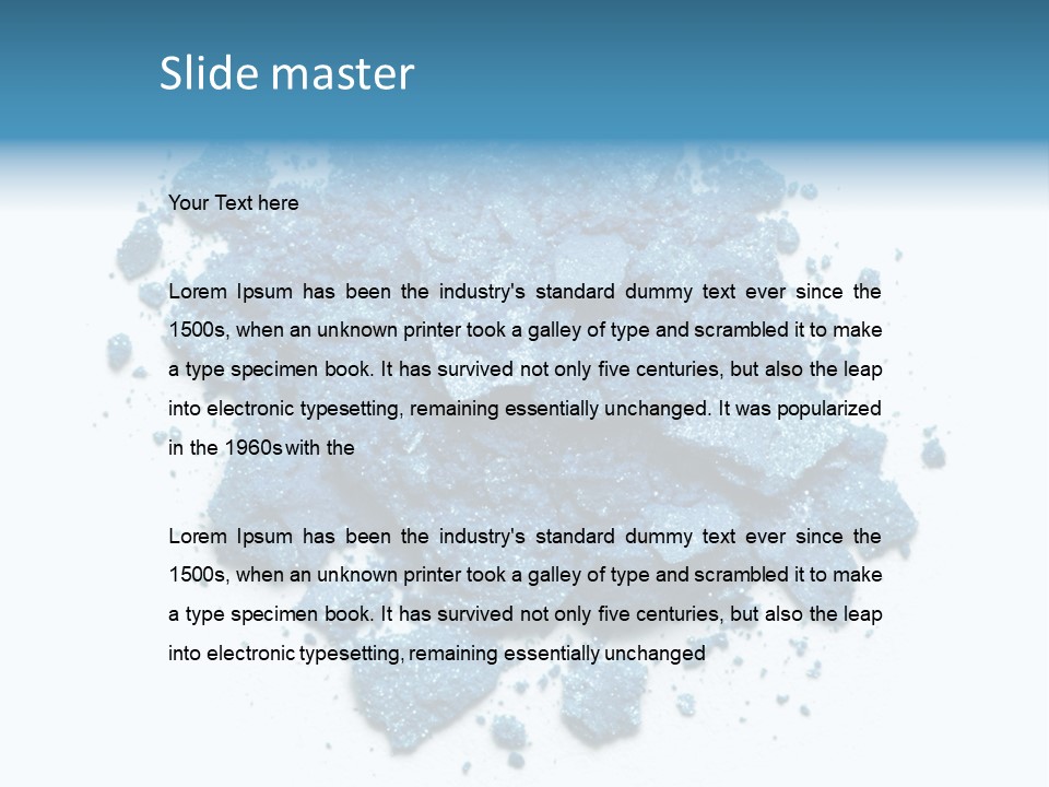 A Pile Of Blue Powder On A White Surface PowerPoint Template