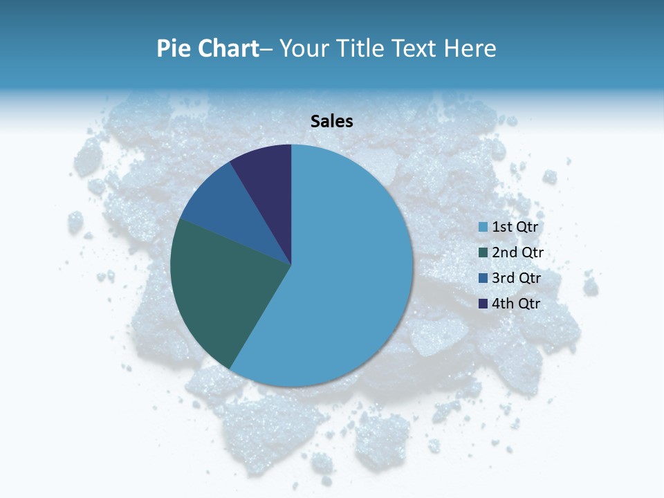 A Pile Of Blue Powder On A White Surface PowerPoint Template