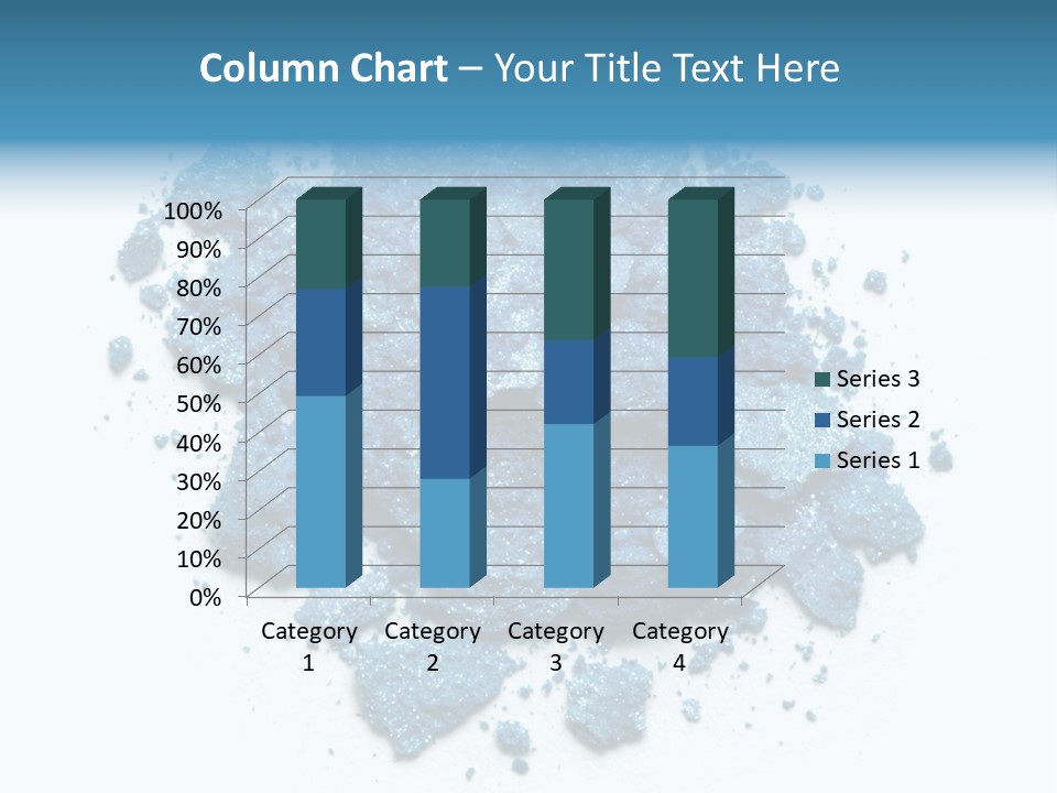 A Pile Of Blue Powder On A White Surface PowerPoint Template