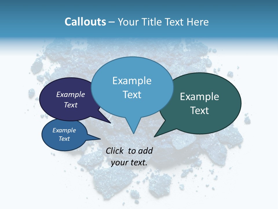 A Pile Of Blue Powder On A White Surface PowerPoint Template