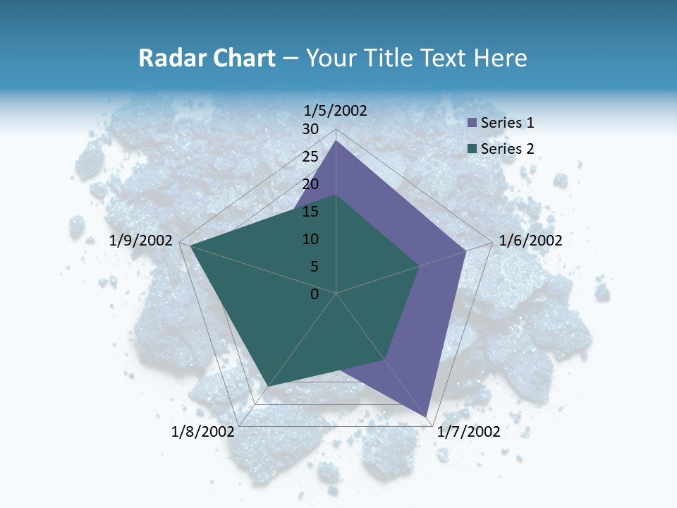 A Pile Of Blue Powder On A White Surface PowerPoint Template
