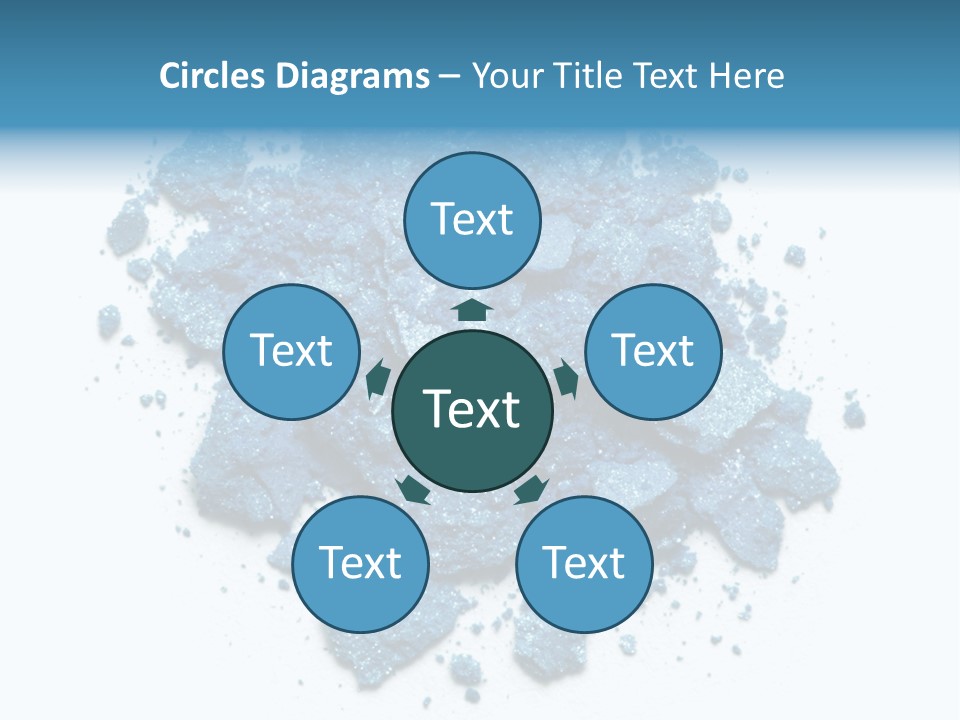 A Pile Of Blue Powder On A White Surface PowerPoint Template