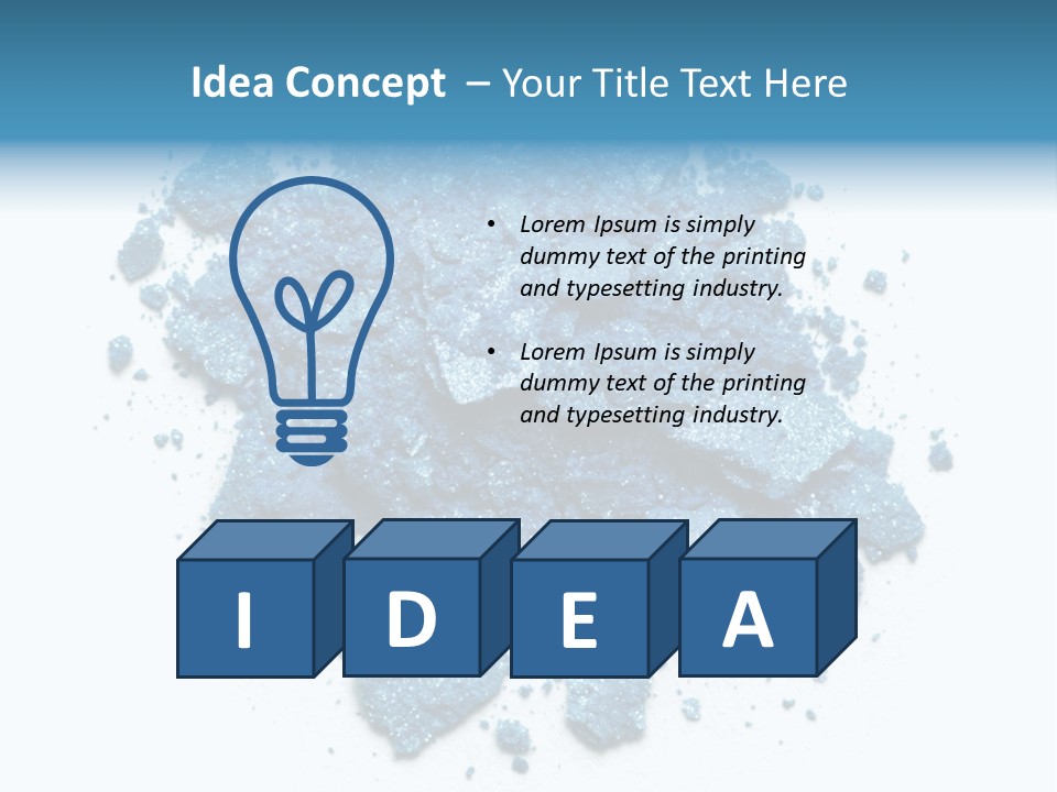 A Pile Of Blue Powder On A White Surface PowerPoint Template