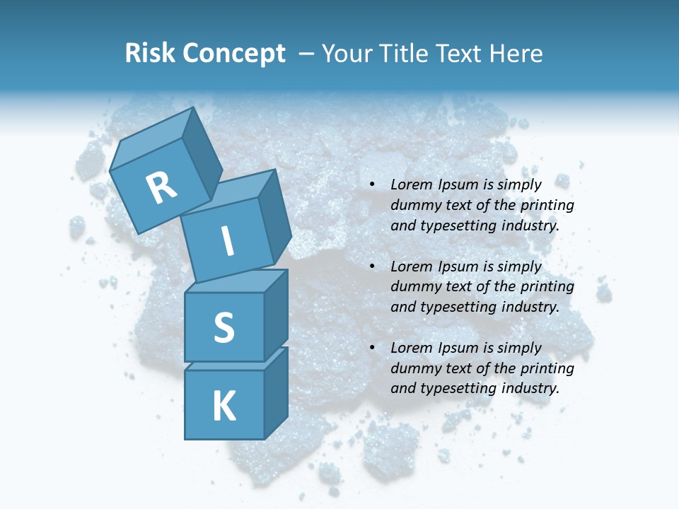 A Pile Of Blue Powder On A White Surface PowerPoint Template