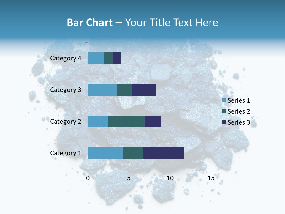 A Pile Of Blue Powder On A White Surface PowerPoint Template