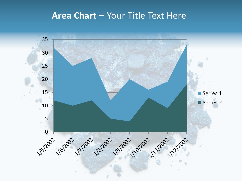 A Pile Of Blue Powder On A White Surface PowerPoint Template