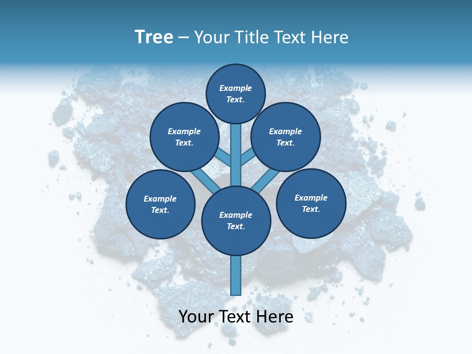 A Pile Of Blue Powder On A White Surface PowerPoint Template