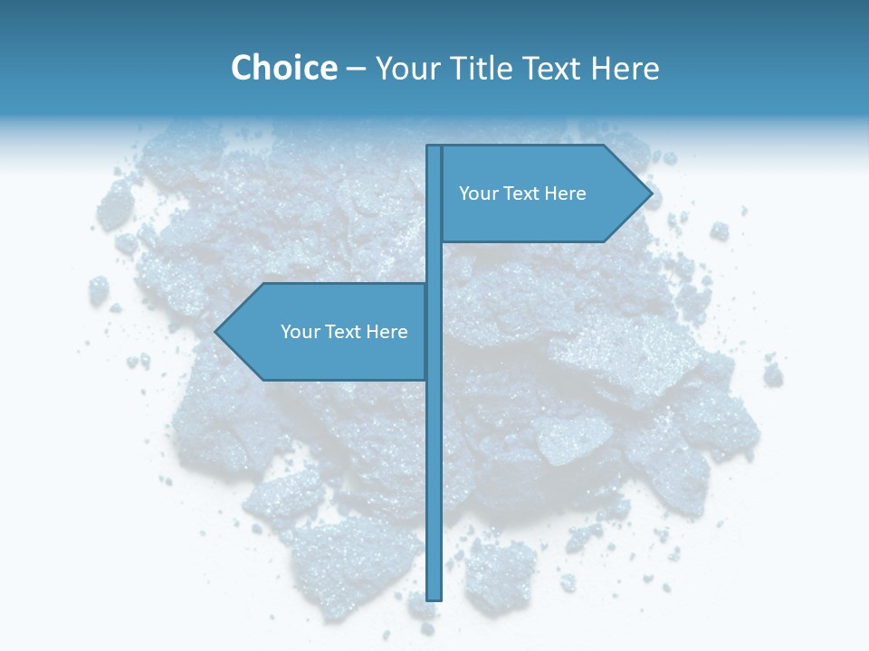 A Pile Of Blue Powder On A White Surface PowerPoint Template