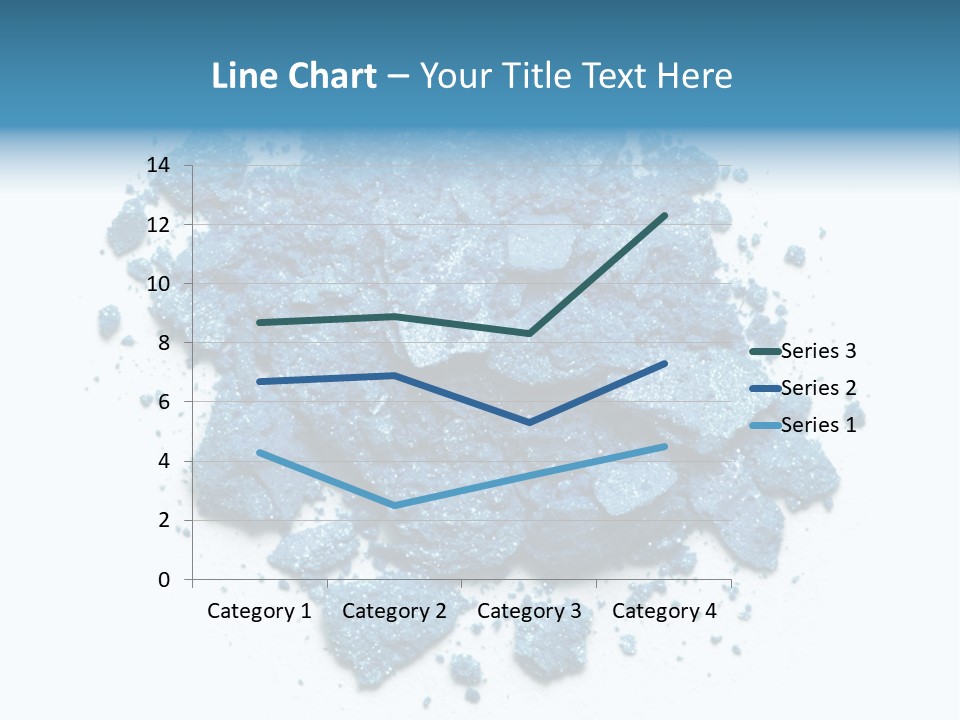 A Pile Of Blue Powder On A White Surface PowerPoint Template