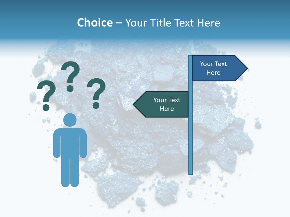 A Pile Of Blue Powder On A White Surface PowerPoint Template