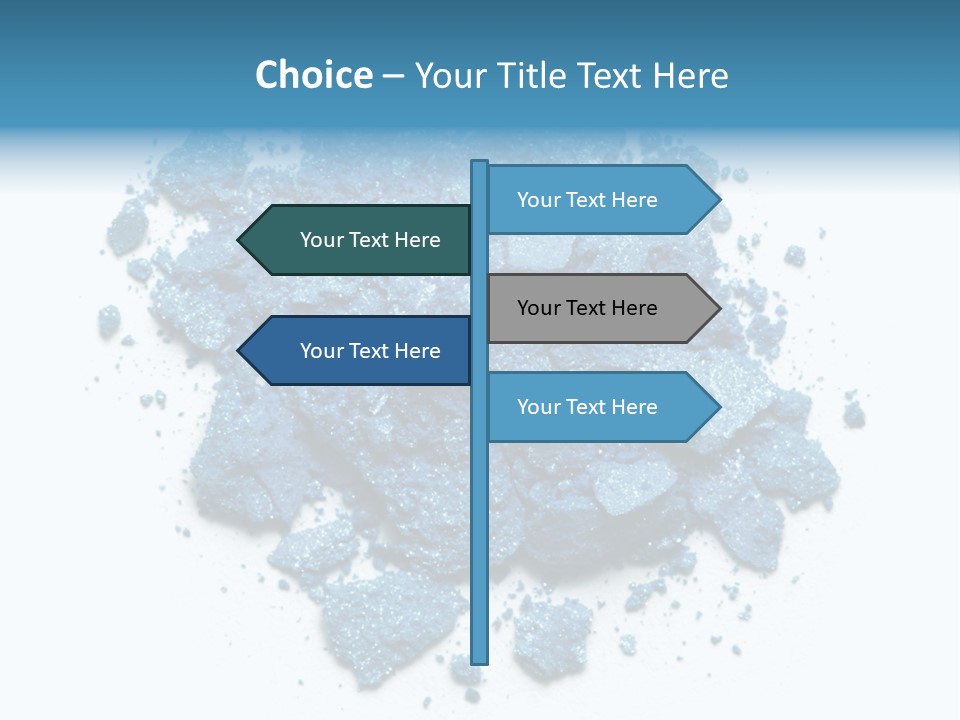 A Pile Of Blue Powder On A White Surface PowerPoint Template