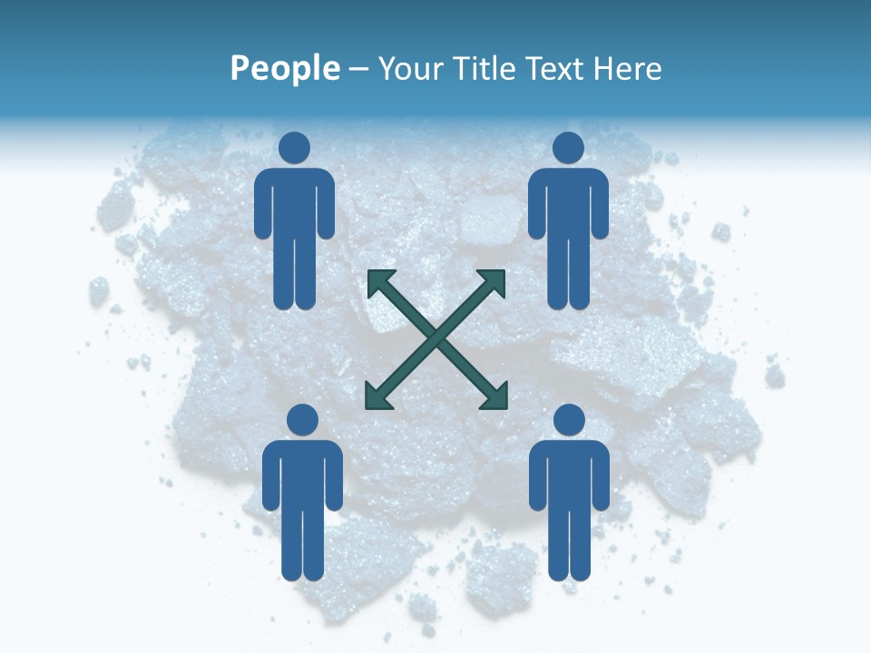A Pile Of Blue Powder On A White Surface PowerPoint Template