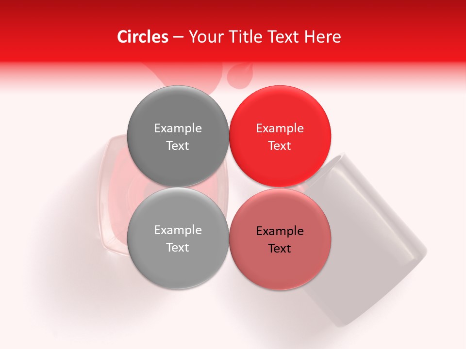 A Bottle Of Red Nail Polish With A Red Liquid Coming Out Of It PowerPoint Template