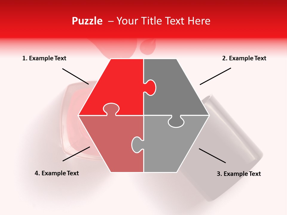 A Bottle Of Red Nail Polish With A Red Liquid Coming Out Of It PowerPoint Template