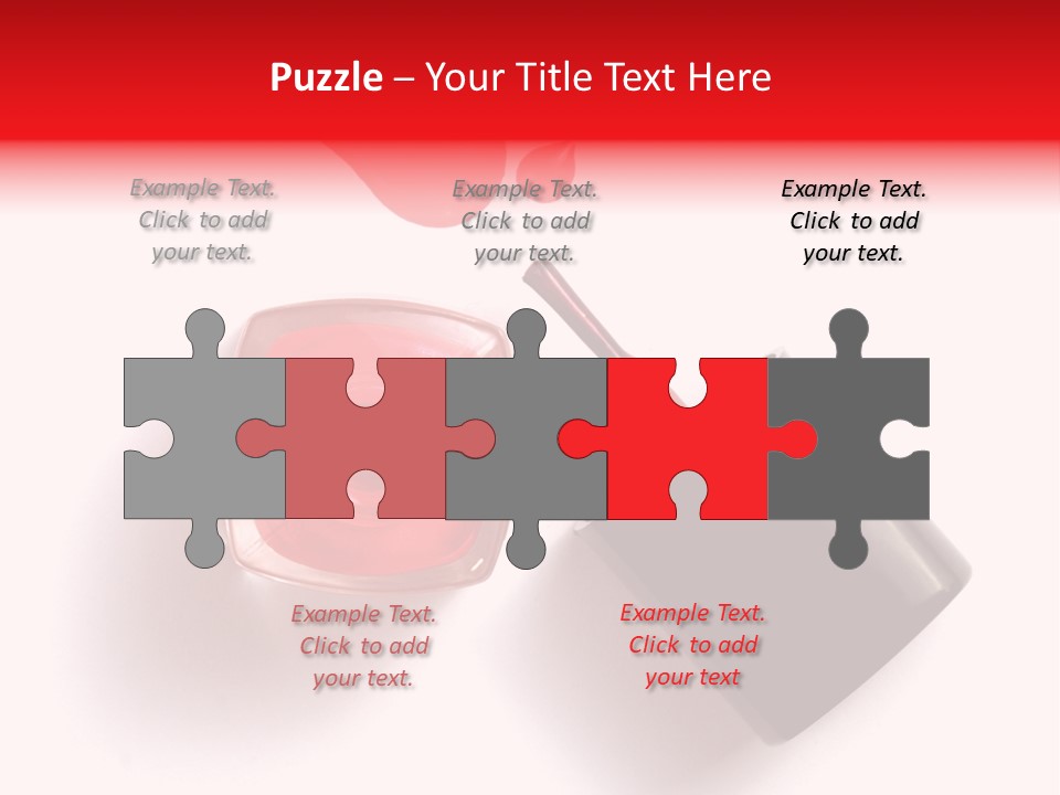 A Bottle Of Red Nail Polish With A Red Liquid Coming Out Of It PowerPoint Template