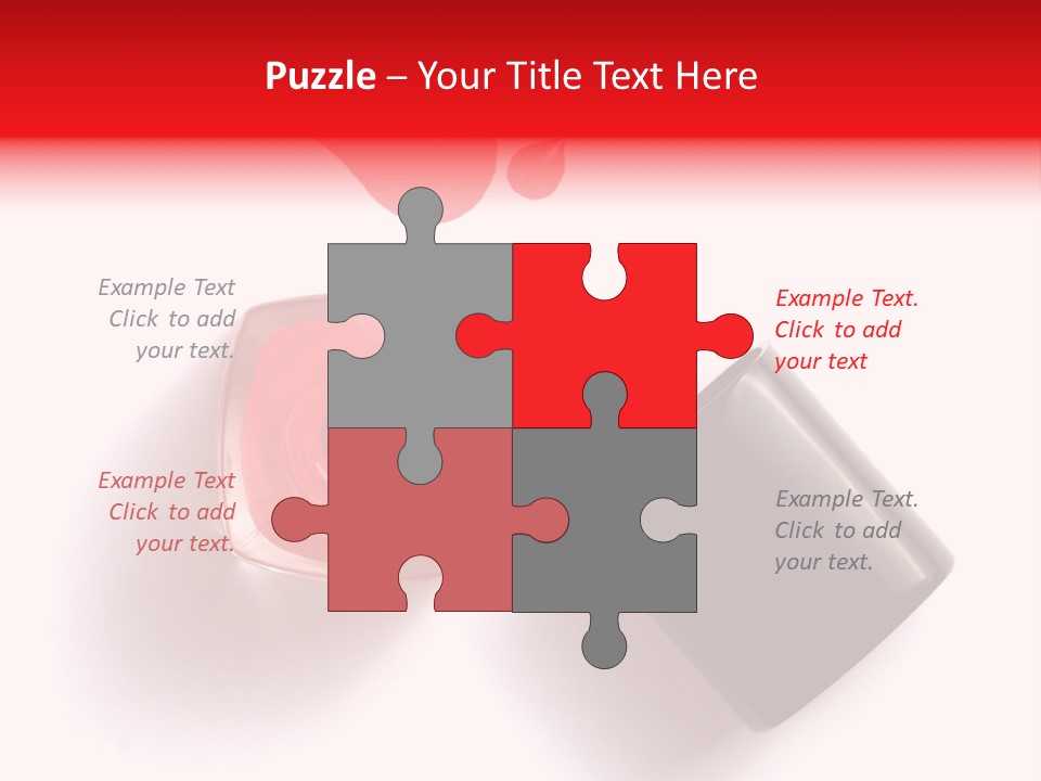 A Bottle Of Red Nail Polish With A Red Liquid Coming Out Of It PowerPoint Template