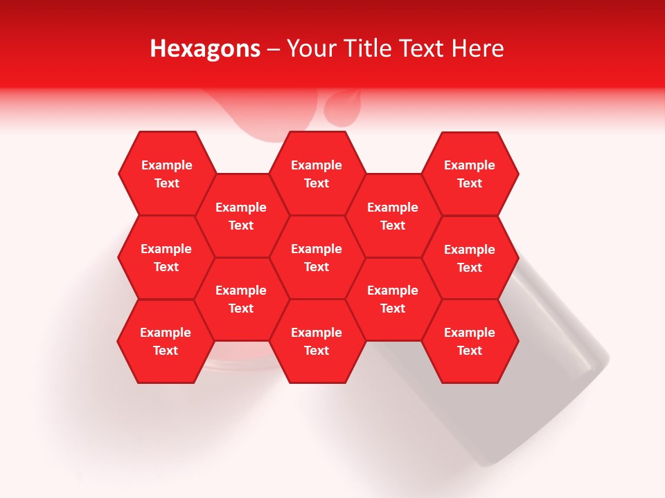 A Bottle Of Red Nail Polish With A Red Liquid Coming Out Of It PowerPoint Template