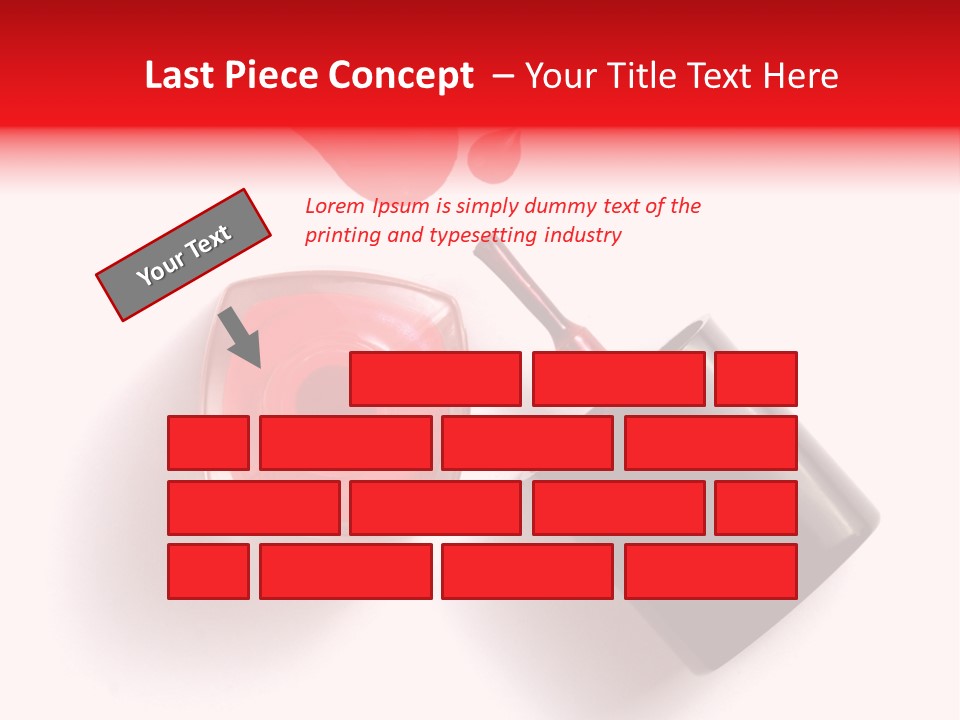 A Bottle Of Red Nail Polish With A Red Liquid Coming Out Of It PowerPoint Template