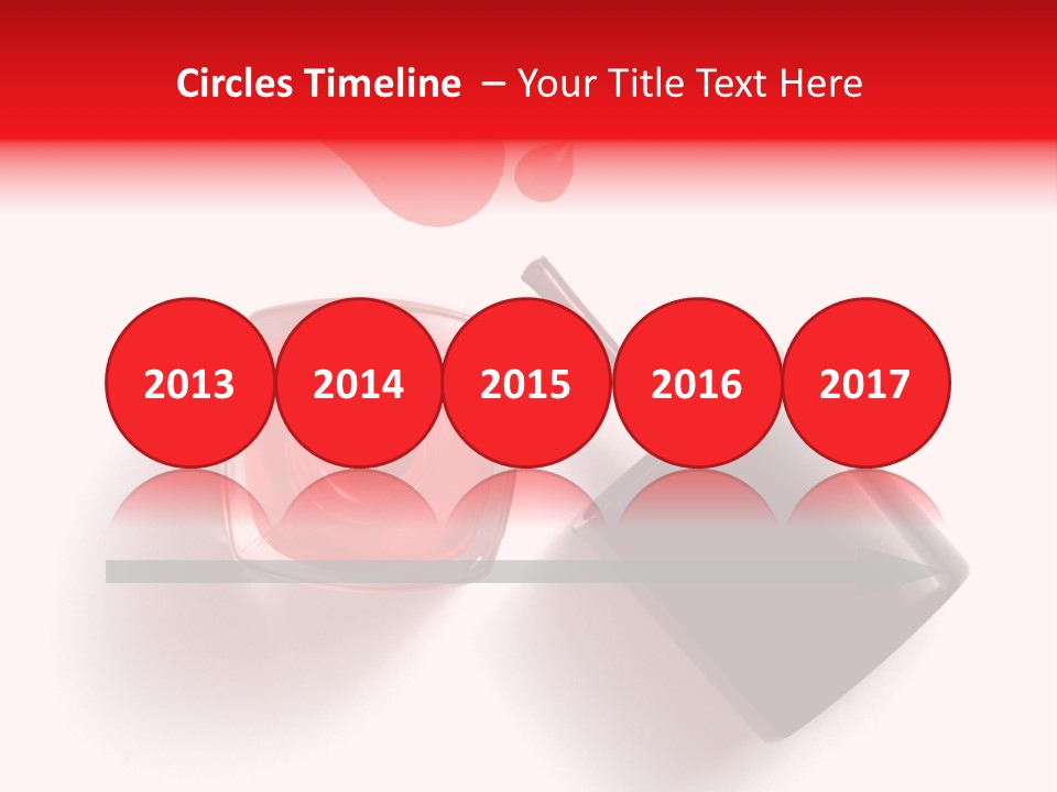 A Bottle Of Red Nail Polish With A Red Liquid Coming Out Of It PowerPoint Template