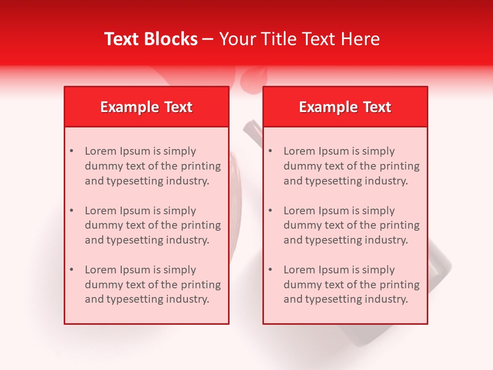 A Bottle Of Red Nail Polish With A Red Liquid Coming Out Of It PowerPoint Template