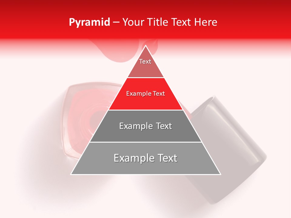 A Bottle Of Red Nail Polish With A Red Liquid Coming Out Of It PowerPoint Template