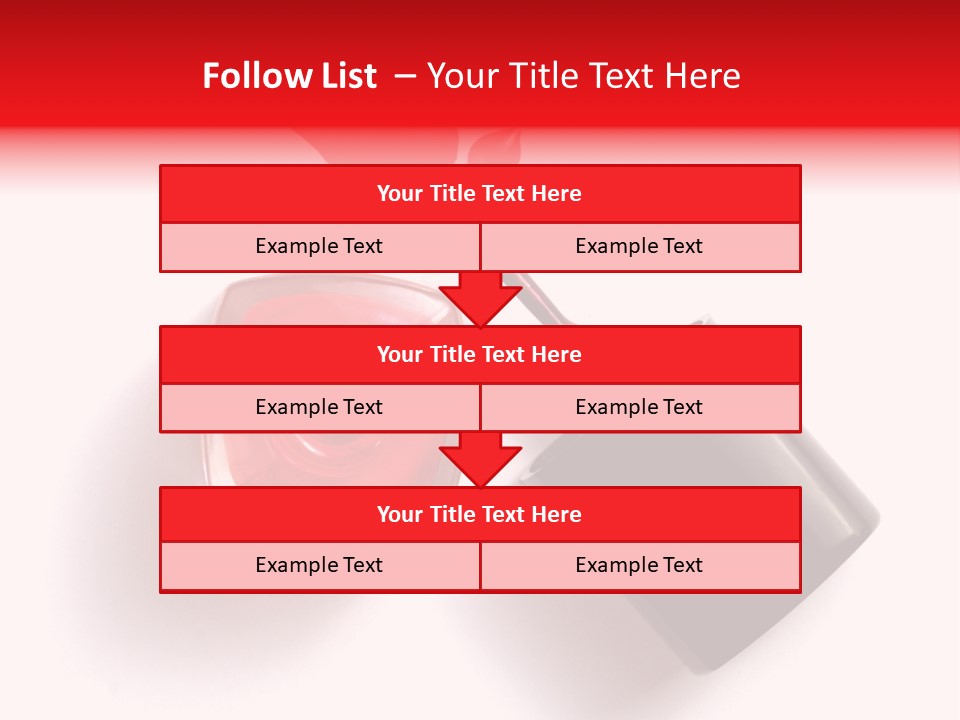 A Bottle Of Red Nail Polish With A Red Liquid Coming Out Of It PowerPoint Template