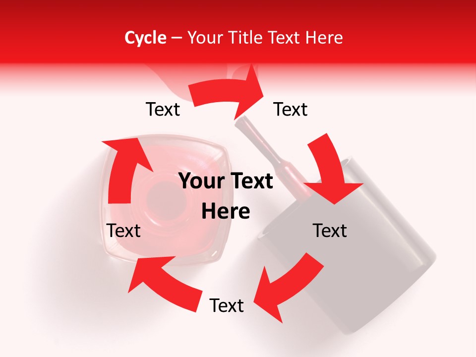 A Bottle Of Red Nail Polish With A Red Liquid Coming Out Of It PowerPoint Template