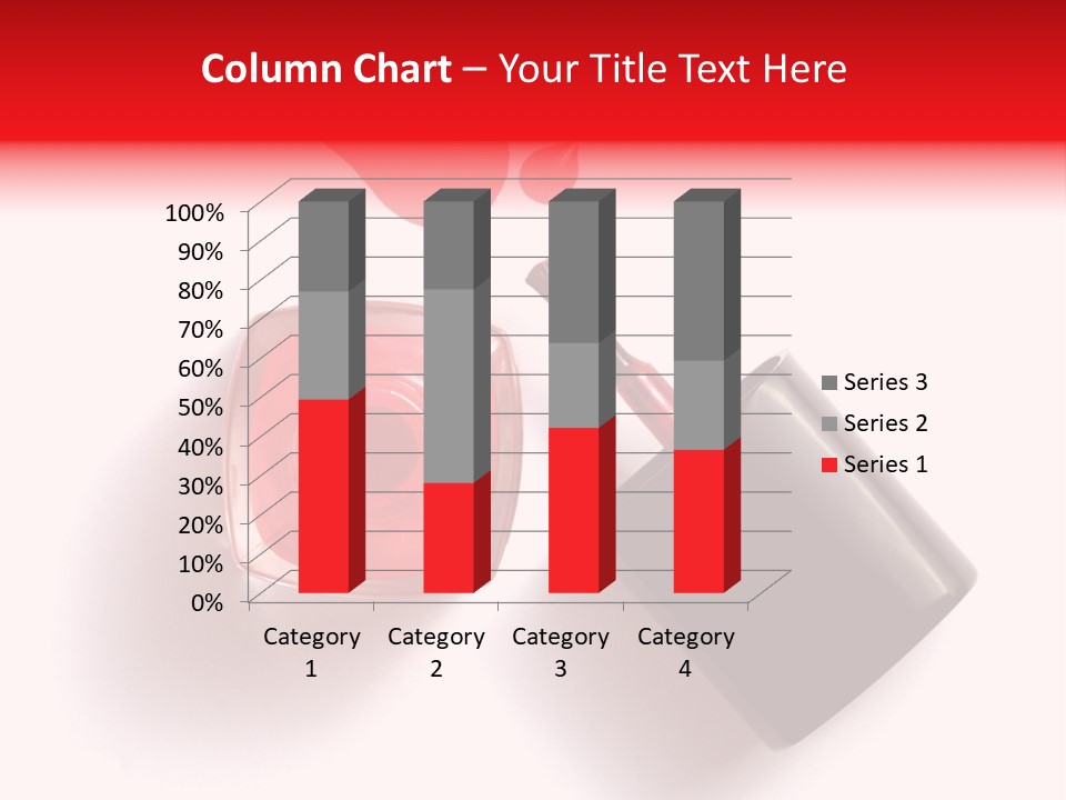 A Bottle Of Red Nail Polish With A Red Liquid Coming Out Of It PowerPoint Template
