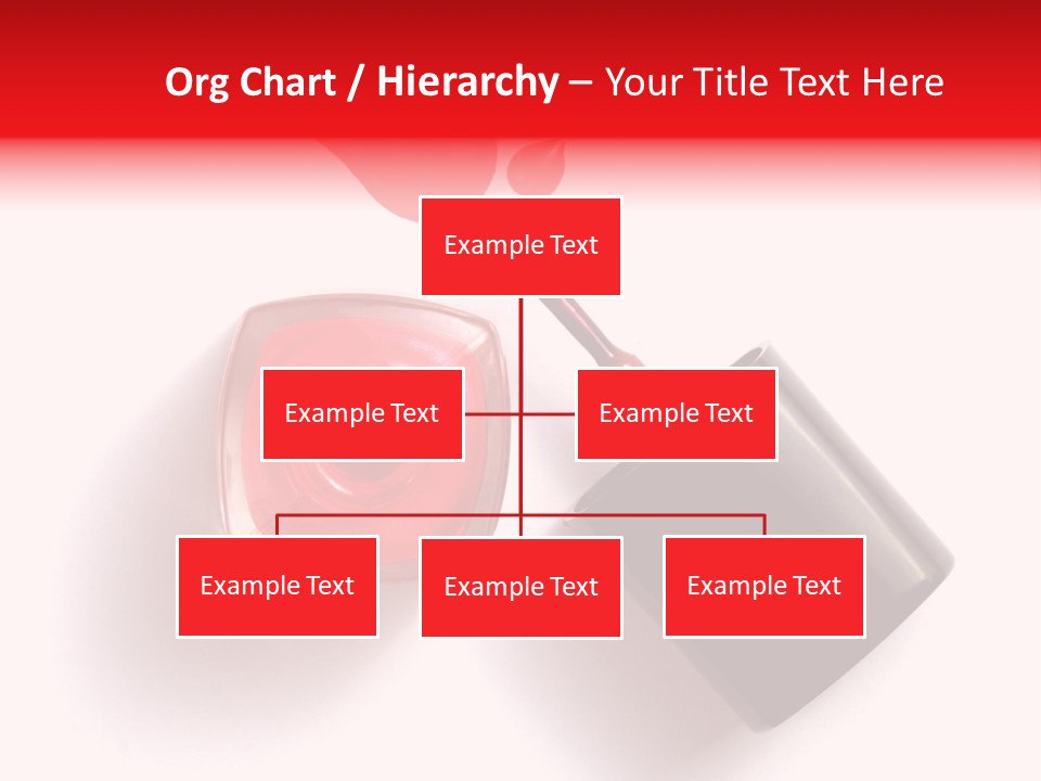 A Bottle Of Red Nail Polish With A Red Liquid Coming Out Of It PowerPoint Template