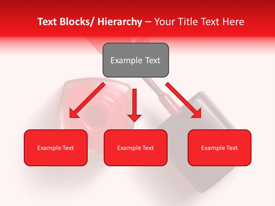 A Bottle Of Red Nail Polish With A Red Liquid Coming Out Of It PowerPoint Template