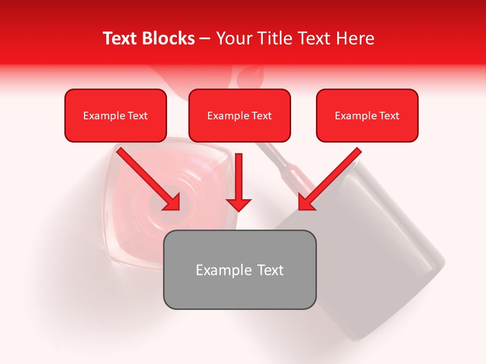 A Bottle Of Red Nail Polish With A Red Liquid Coming Out Of It PowerPoint Template