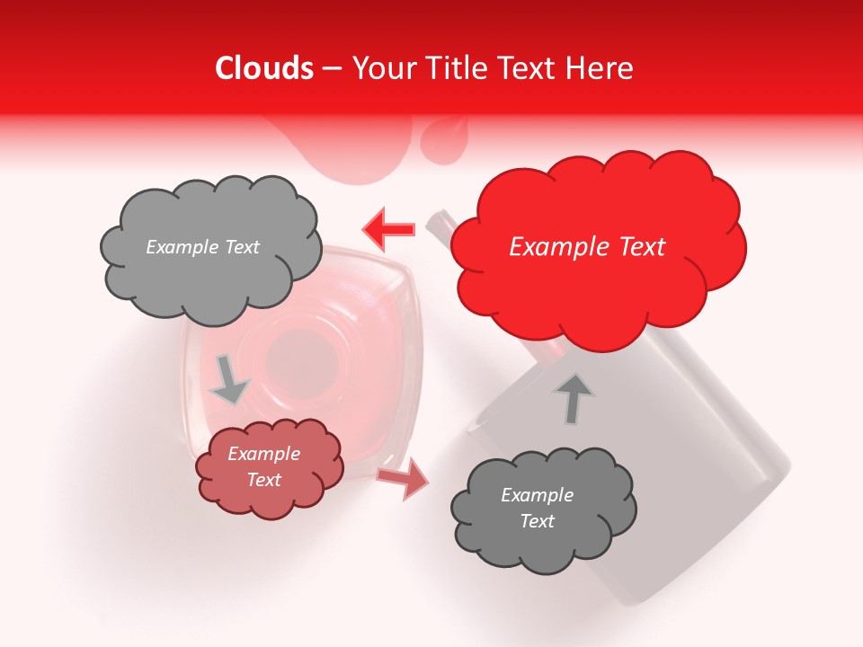 A Bottle Of Red Nail Polish With A Red Liquid Coming Out Of It PowerPoint Template