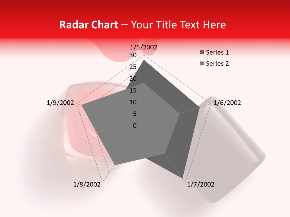A Bottle Of Red Nail Polish With A Red Liquid Coming Out Of It PowerPoint Template