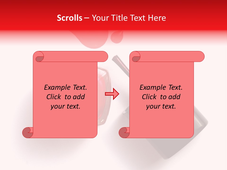 A Bottle Of Red Nail Polish With A Red Liquid Coming Out Of It PowerPoint Template