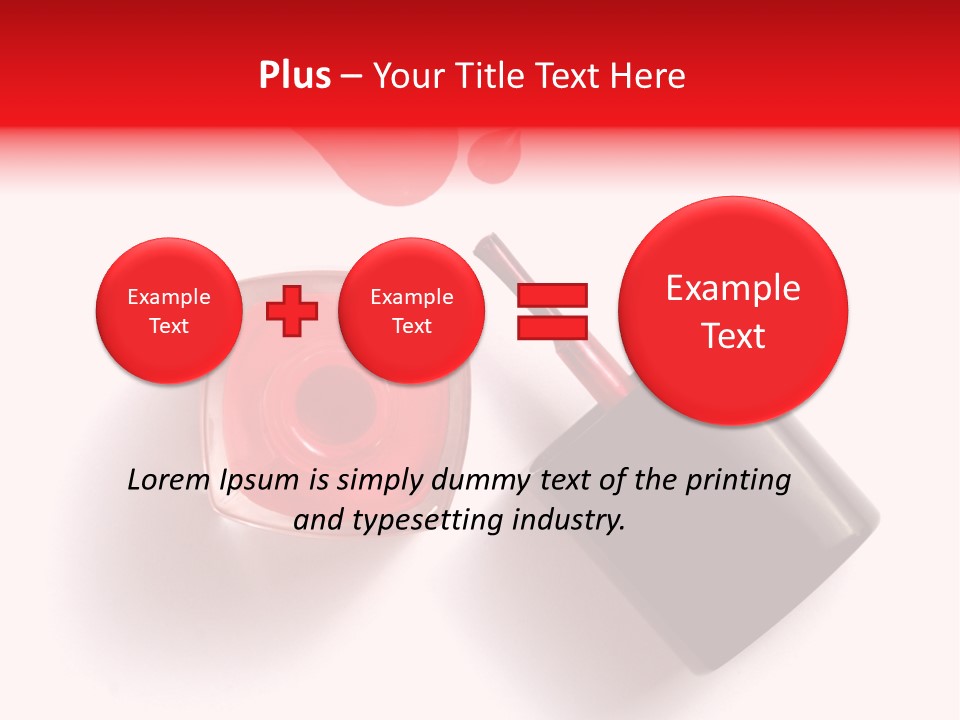 A Bottle Of Red Nail Polish With A Red Liquid Coming Out Of It PowerPoint Template
