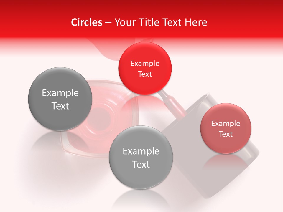 A Bottle Of Red Nail Polish With A Red Liquid Coming Out Of It PowerPoint Template