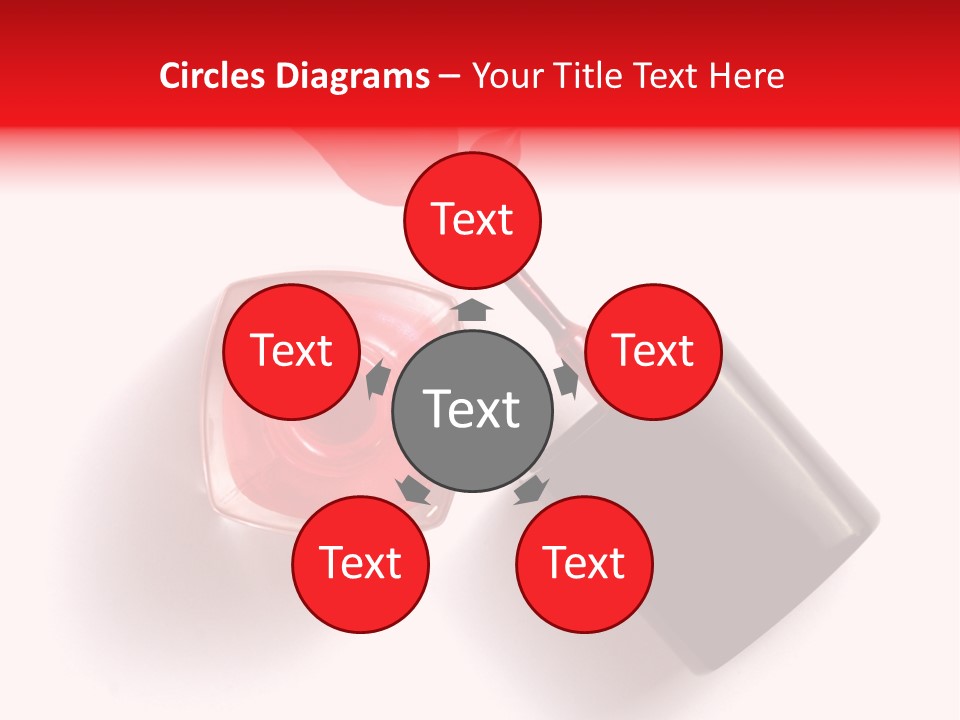 A Bottle Of Red Nail Polish With A Red Liquid Coming Out Of It PowerPoint Template