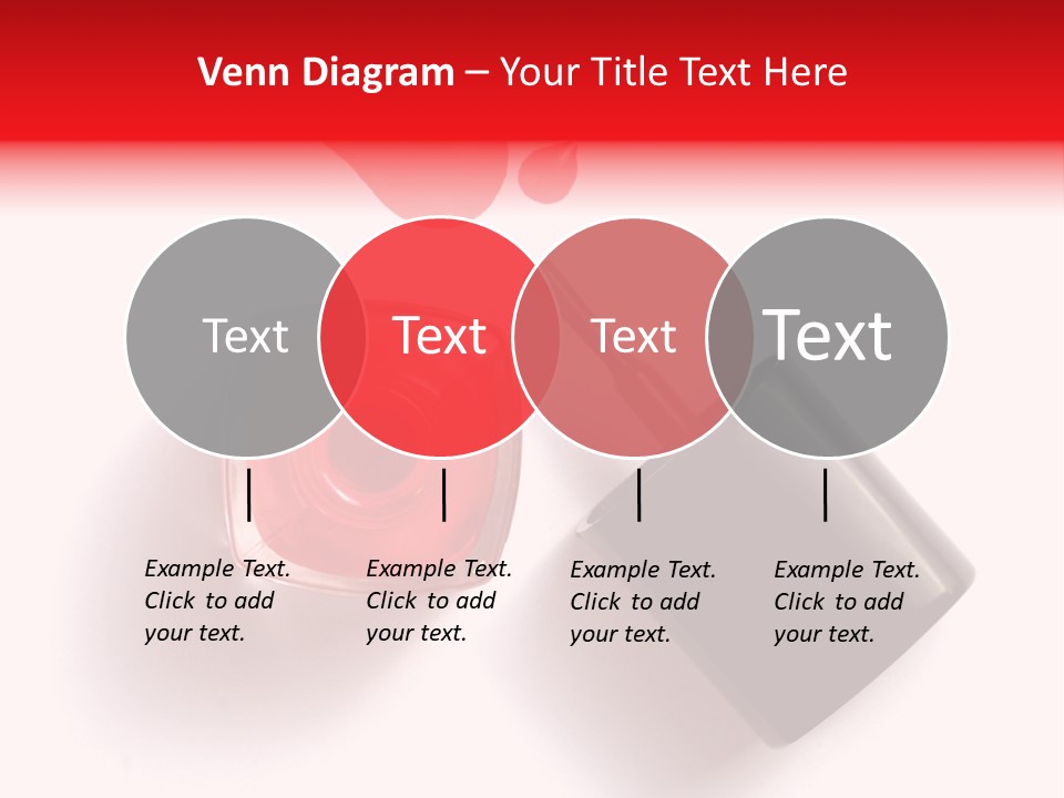 A Bottle Of Red Nail Polish With A Red Liquid Coming Out Of It PowerPoint Template